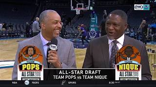 Dell Curry vs Dominique Wilkins NBA AllStar Draft [upl. by Abramo]