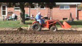 Power King Tractor 1980 Model 1618 plowing garden [upl. by Ellainad]