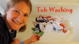 How to Hand Wash Cloth Diapers  Tub amp Plunger Routine [upl. by Nwahsaj699]