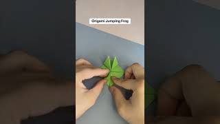 Origami Jumping Frog 🐸 paperfrog jumpingfrog [upl. by Mayeda]