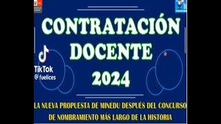 CONTRATACIÓN DOCENTE 2024 [upl. by Imat]