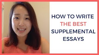 How to write the BEST supplemental essays [upl. by Slack]