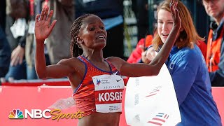 Kosgei shatters womens marathon world record in Chicago  NBC Sports [upl. by Suckow]