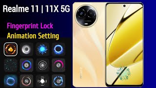 Realme 11X 5G Fingerprint Sensor And Animation Setup  How To Set Fingerprint Animation In Realme 11 [upl. by Jr]