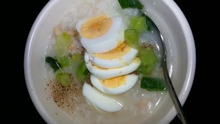 FILIPINO CONGEE RICE PORRIDGE EASY RECIPE  LUGAW [upl. by Oliana]