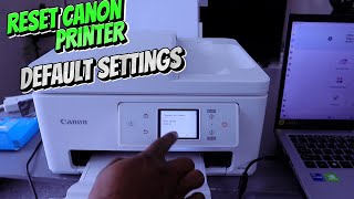 How To Reset Canon PIXAM TS7750i Printer Default Settings [upl. by Nork814]