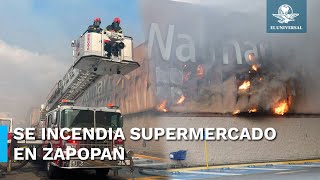 Reportan fuerte incendio en Walmart de Zapopan Jalisco [upl. by Meid]