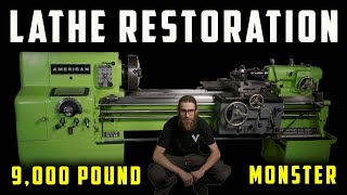 LARGE Lathe Restoration [upl. by Nommad59]