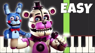 FNAF song  Join Us For a Bite Remastered  EASY Piano Tutorial  JT Music [upl. by Euqinommod]