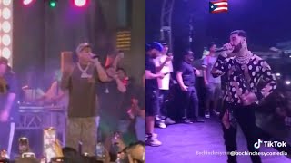 Noriel Y ANUEL sorprende en monte hatillo residencial pr 😲 Concierto de ANUEL 2023 [upl. by Aehr]