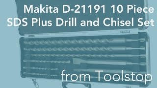 Makita D21191 10 Piece SDS Plus Drill and Chisel Set [upl. by Marc]