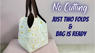 DIY Create a Stylish Bag Without Any Cutting  Very Easy To Sew  Project For Beginners [upl. by Astrea573]