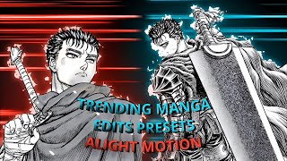 Trending Manga Presets  Alight Motion XMLQR CODE [upl. by Notsej]