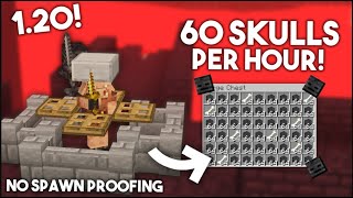 EASY 120 WITHER SKELETON FARM TUTORIAL in Minecraft Bedrock [upl. by Anailli]