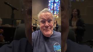 Mark Lowry is live We are in Shoreline Washington doing sound check for tonight ￼ [upl. by Akoyn]