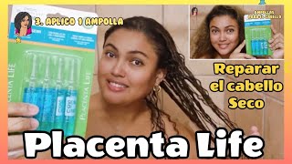 Cómo reparar el cabello seco en 5 minutos Placentalife ampolla semi di linorecuperandomisrizos [upl. by Flori]