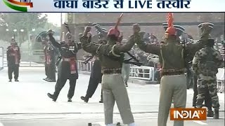 Watch Beating retreat ceremony resumes at AttariWagah border after 18 months [upl. by Bee]