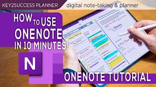 OneNote Basics Tutorial Note taking Digital Planning [upl. by Jabon]