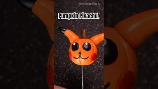 Pumpkin 🎃 Pikachu with colored Polymer Clay clayartwork pokemon [upl. by Obidiah]