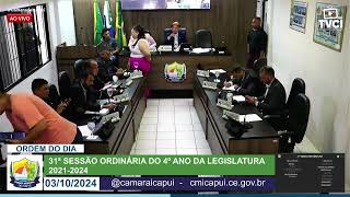 31ª SESSÃO ORDINÁRIA DO 4º ANO DA LEGISLATURA 20212024 [upl. by Reyotal]