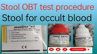 Stool OBT test procedure  stool for occult blood  occult blood test [upl. by Maury819]