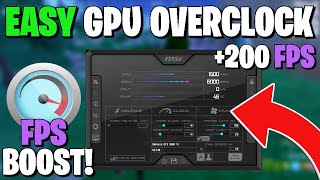 🔧 How To Overclock Your GPU  The Ultimate Easy Guide 2024 [upl. by Henig]