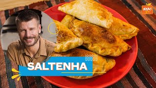 Saltenha de frango como fazer empanada boliviana  Rodrigo Hilbert  Tempero de Família [upl. by Nirtak]