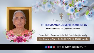 Funeral Service of Thressiamma Joseph Ammini87 Kurisummoottil H Ponkunnam  04112024 [upl. by Aivalf]