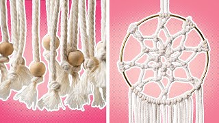 Macrame Dream Catcher  Step by Step Macrame Dreamcatcher Tutorial [upl. by Dyanne99]