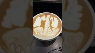 frothycoffeeHoT lBeverages Latte Art Swanamp Rosetta 😍beautiful rosetta swans [upl. by Lytsirk]