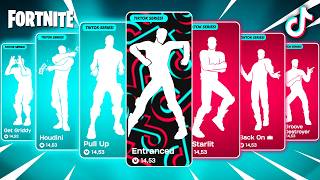 ALL TIKTOK DANCES amp ICON SERIES EMOTES IN FORTNITE [upl. by Irby500]