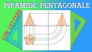 Proiezione Ortogonale di una Piramide Pentagonale [upl. by Adnhoj]