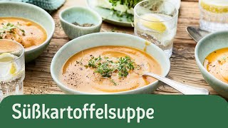 Süßkartoffelsuppe  7 Zutaten Rezepte  REWE Deine Küche [upl. by Trevar]