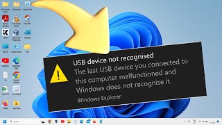 How To Solve USB Device Not Recognized Fix  USB Device Not Recognized in Windows 1110 [upl. by Aranahs]