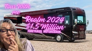 RV Tour Realm 2024 Foretravel Motorcoach Luxury Recreational Vehicle Travel in style [upl. by Portwin]