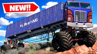 Hauling a Trailer with a MONSTER SEMI TRUCK During a Chase in BeamNG Drive Mods [upl. by Evars]