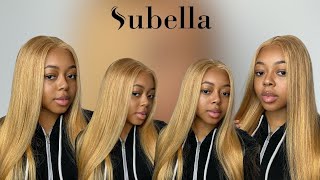 SUBELLA HAIR  Get 26quot PRE CUT LACE GLUELESS COLORED WIG FOR 149 [upl. by Schumer]