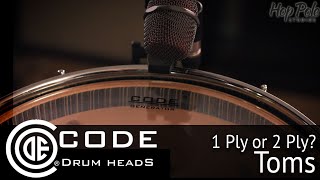 Toms  1 Ply or 2 Ply Coated or Clear With Code Drum Heads [upl. by Bravar264]