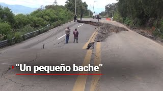 “Se rompequot carretera TenangoTenancingo conductor ignora señalamiento y termina volcado  Edomex [upl. by Anotyad]