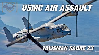 US Marines conduct aerial assault during Talisman Sabre 2023 [upl. by Lanae989]