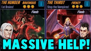 Scopely HIDE INFO So You Cant COMPLETE IT  Hunger VS Thirst  MARVEL Strike Force [upl. by Newnorb]