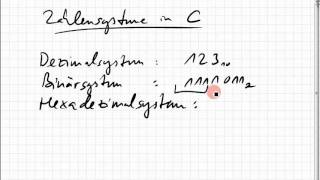 0201 Zahlensysteme in C [upl. by Ahsiad326]