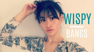 HOW TO CUT WISPY BANGS AT HOME [upl. by Anor993]