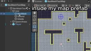 navmesh instantiate prefab  unity 2d [upl. by Dduj]