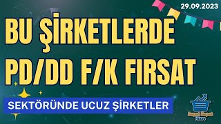 BU ŞİRKETLERDE PDDD FK FIRSAT  SEKTÖRÜNDE UCUZ KALMIŞ VE BORCU AZ ŞİRKETLER 290923 [upl. by Miru257]