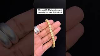 10k Gold amp 500ctw Natural Diamond Bracelet on Sale bracelets goldbracelet diamondbracelet [upl. by Enamart]