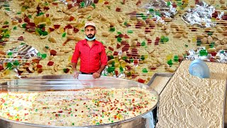 Gajar Ka Halwa Recipe  Make MASSIVE 200kg Carrot Halwa In Mega Kitchen  Street Food in Pakistan [upl. by Nattirb]