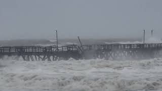 Cherry Grove Pier Collapses Due to Hurricane Ian in South Carolina  1524439 [upl. by Bainbridge]