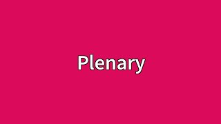 Plenary Meaning [upl. by Kippy854]