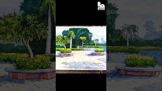 Live landscape painting  watercolor watercolourlandscape painting landscape [upl. by Catina]